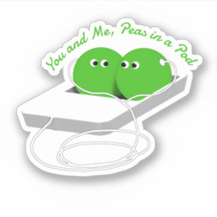 We zijn als twee erwten in een peul sticker