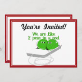 We zijn als twee erwten in een pod kaart (Voorkant / Achterkant)