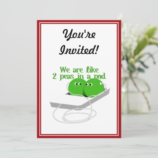 We zijn als twee erwten in een pod kaart (Staand voorkant)