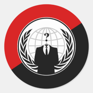 We zijn anonieme anarchistische vlag ronde sticker