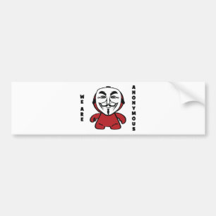 We zijn anonieme bumpersticker