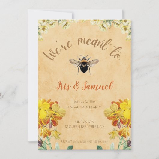 We zijn bedoeld als Bloemen Verloving Kaart (Voorkant)