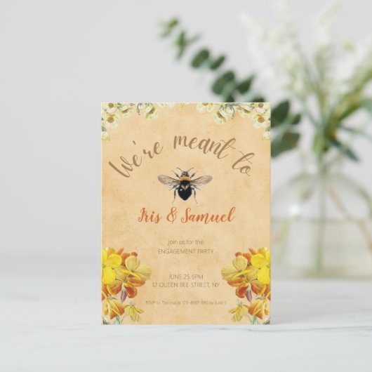 We zijn bedoeld als Yellow Floral Spring  Briefkaart (Staand voorkant)