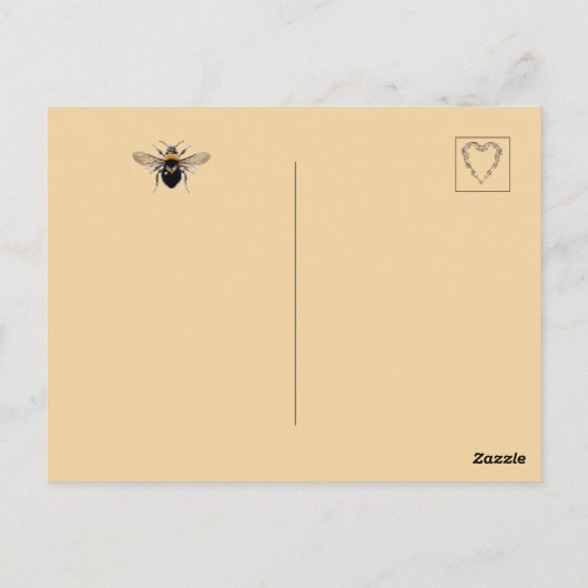 We zijn bedoeld als Yellow Floral Spring  Briefkaart (Achterkant)