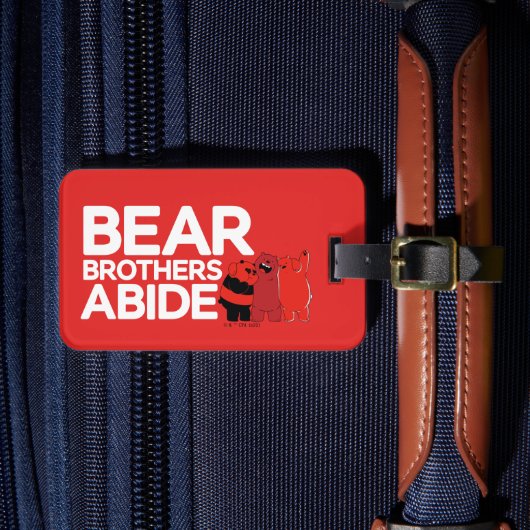 We zijn Beren - Beer Brothers Abide Bagagelabel (Voorkant Insitu 4)