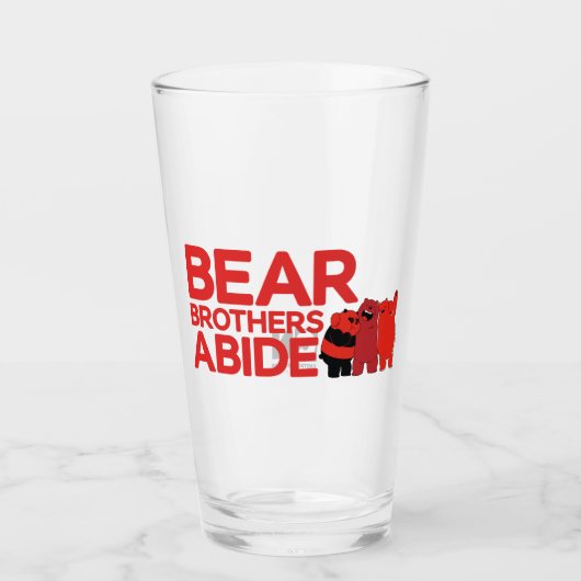 We zijn Beren - Beer Brothers Abide Glas (Voorkant)