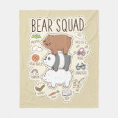 We zijn Beren - Beer Squad Journal Graphic Fleece Deken (Voorkant)