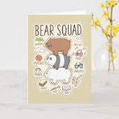 We zijn Beren - Beer Squad Journal Graphic Kaart (Gele Bloem)