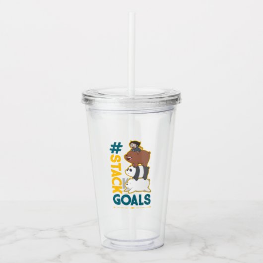 We zijn Beren en Chloe - #StackGoals Acryl Drinkbeker (Voorkant)