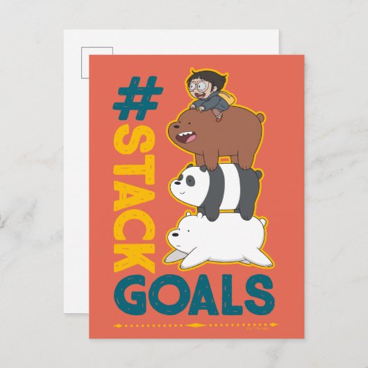 We zijn Beren en Chloe - #StackGoals Briefkaart (Voorkant / Achterkant)