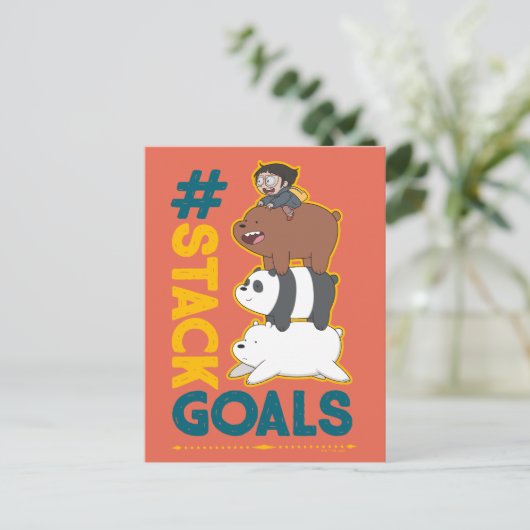 We zijn Beren en Chloe - #StackGoals Briefkaart (Staand voorkant)
