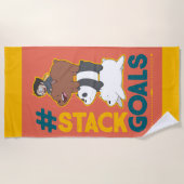 We zijn Beren en Chloe - #StackGoals Strandlaken (Voorkant)