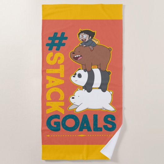 We zijn Beren en Chloe - #StackGoals Strandlaken (Voorkant)