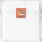 We zijn Beren en Chloe - #StackGoals Vierkante Sticker (Tas)