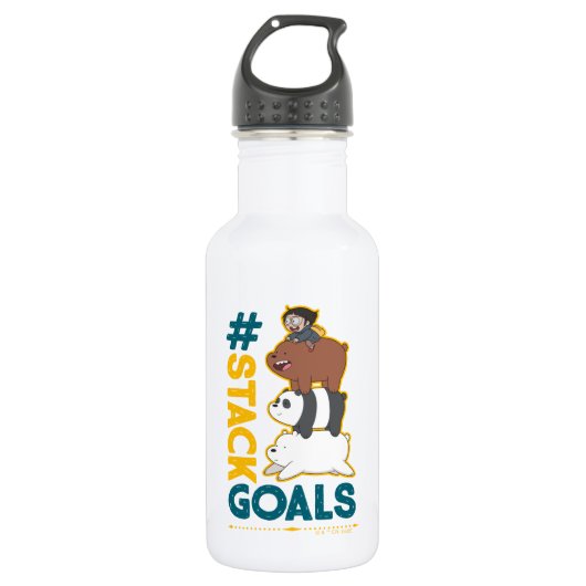 We zijn Beren en Chloe - #StackGoals Waterfles (Voorkant)