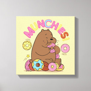 We zijn Beren, Grizz Donut Munchies. Canvas Afdruk