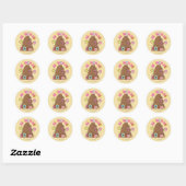 We zijn Beren, Grizz Donut Munchies. Ronde Sticker (Vel)