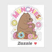 We zijn Beren, Grizz Donut Munchies. Sticker (Vel)