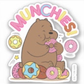 We zijn Beren, Grizz Donut Munchies. Sticker (Voorkant)