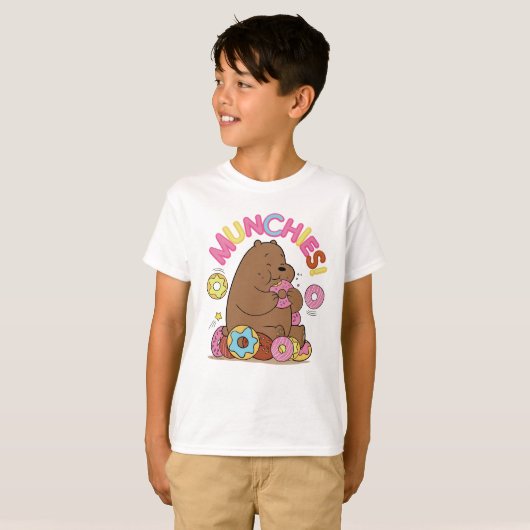 We zijn Beren, Grizz Donut Munchies. T-shirt (Voorkant volledig)