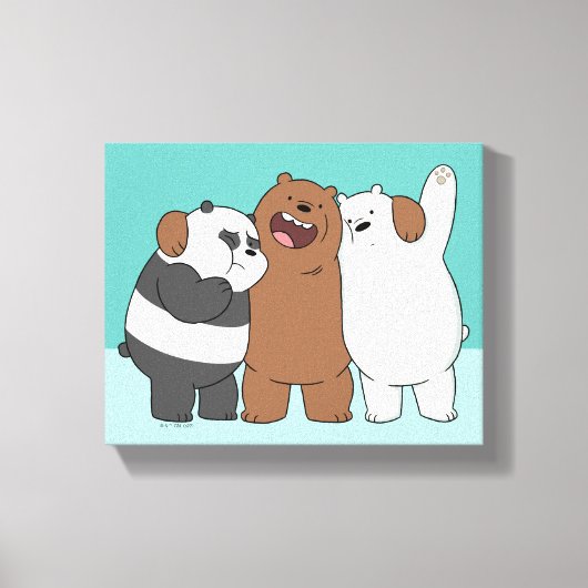 We zijn Beren Group Hug Canvas Afdruk (Voorkant)