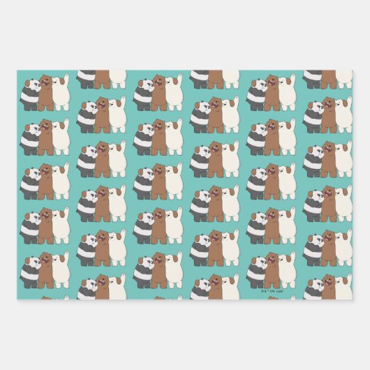 We zijn Beren Group Hug Inpakpapier Vel (Voorkant 2)