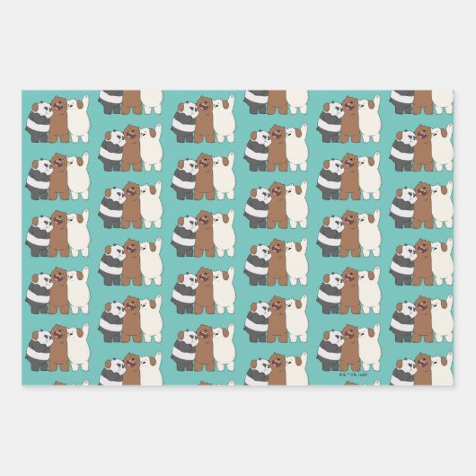 We zijn Beren Group Hug Inpakpapier Vel (Voorkant)