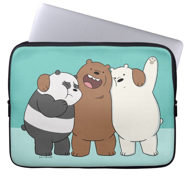 We zijn Beren Group Hug Laptop Sleeve (Voorkant)