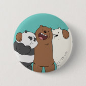 We zijn Beren Group Hug Ronde Button 5,7 Cm (Voorkant)