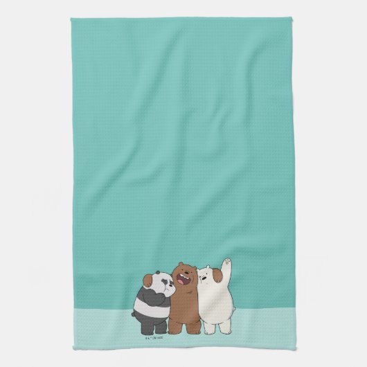 We zijn Beren Group Hug Theedoek (Verticaal)