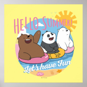 We zijn Beren Hallo zomer. Laten we Fun hebben Poster