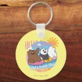 We zijn Beren Hallo zomer. Laten we Fun hebben Sleutelhanger (Voorkant)