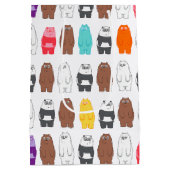 We zijn Beren kleurrijk Beer patroon Medium Cadeauzakje (Achterkant)