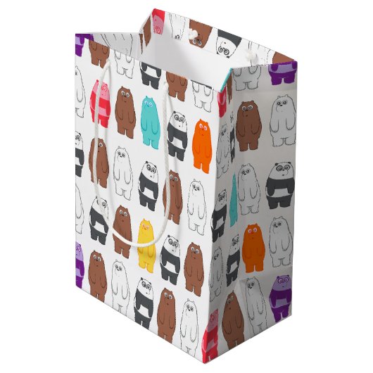 We zijn Beren kleurrijk Beer patroon Medium Cadeauzakje (Achterkant Gekanteld)