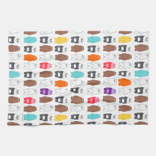 We zijn Beren kleurrijk Beer patroon Theedoek (Horizontaal)