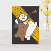 We zijn Beren - laatste Pizza Slice Kaart (Gele Bloem)