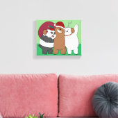 We zijn Beren - Seizoensgroeten Canvas Afdruk (Insitu (Woonkamer))