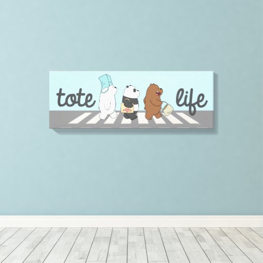 We zijn Beren - Tas leven! Canvas Afdruk (Insitu (Houten vloer))