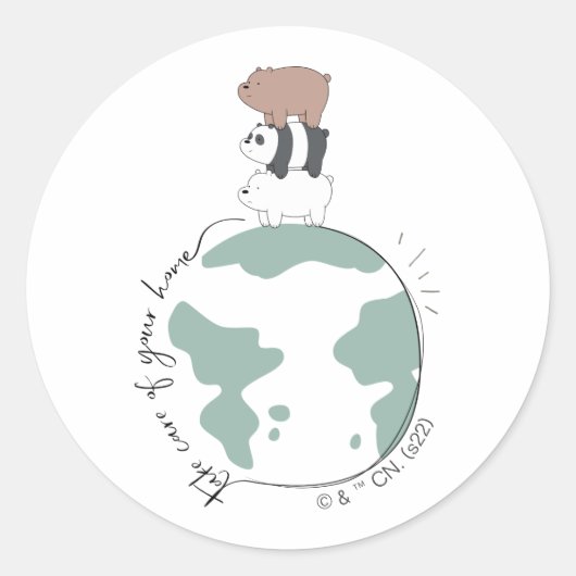 We zijn Beren - zorg dat je thuis bent Ronde Sticker (Voorkant)