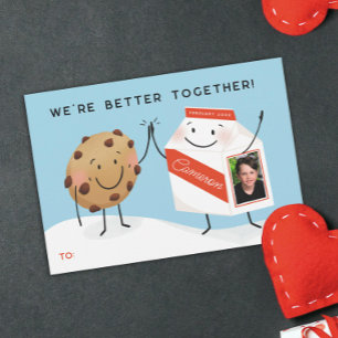 We zijn beter samen Melk en Koekjes Valentijn Kaart