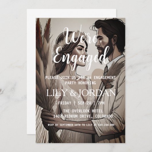 We zijn betrokken bij uitnodigingen voor Boho Enga (Voorkant / Achterkant)