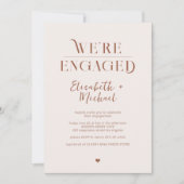We zijn betrokken retro minimalistische verlovings kaart (Voorkant)