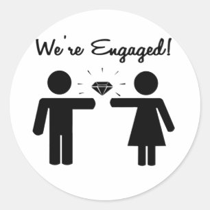 We zijn betrokken ronde sticker