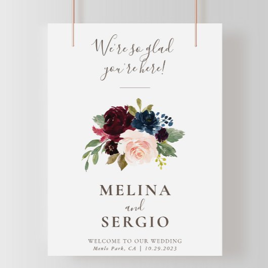 We zijn blij dat je hier bent Classic Wedding Welc Poster