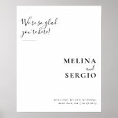 We zijn blij dat je hier bent... minimalistische b poster (Voorkant)