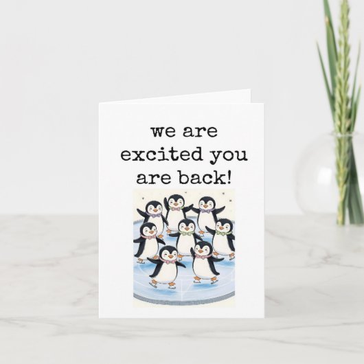 We zijn blij dat je terug bent, Penguins Kaart (Voorkant)