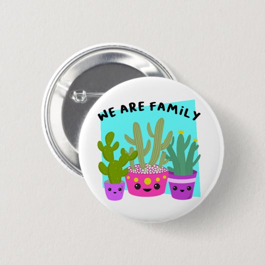 We zijn Button van de familie Cactus (Voorkant /achterkant)