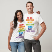 WE ZIJN CHRISTELIJK DAT WE VEEL ZIJN T-SHIRT (Unisex)
