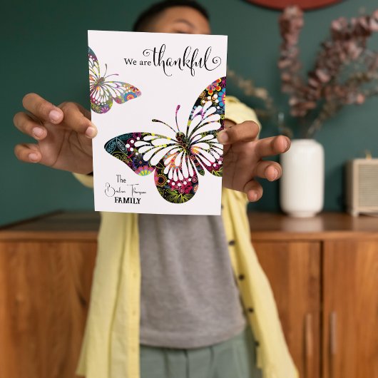 We zijn dankbaar dat Groovy Butterfly bedankt je k Kaart