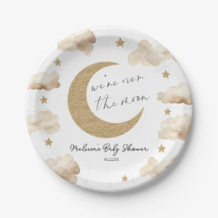 We zijn dolblij Boho Celestial Baby Shower Papieren Bordje